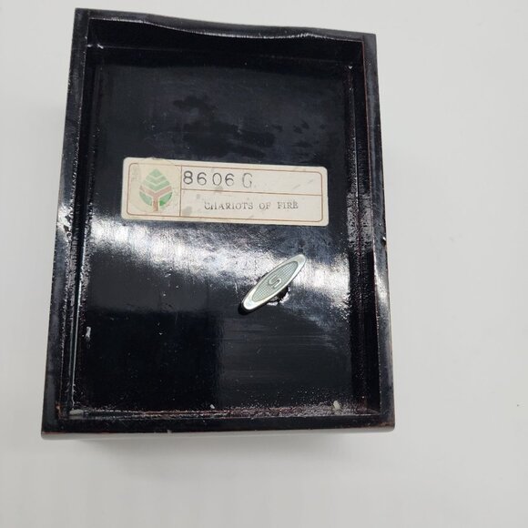 Gold Unicorn Black Lacquered Decorative Wooden Trinket Box With Velvet Interior - Picture 5 of 8